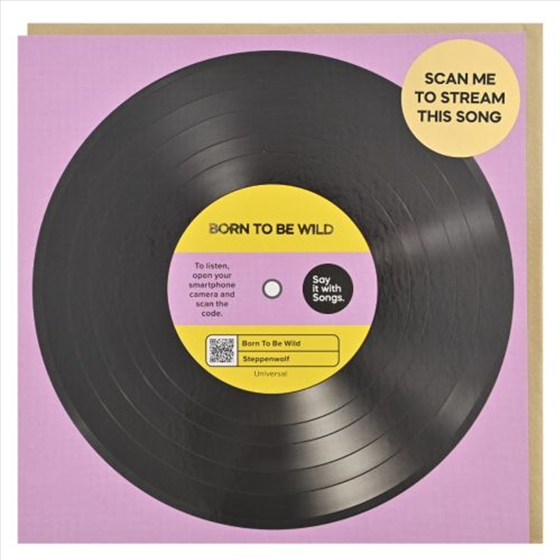 Say It With Songs Greeting Card - Born To Be Wild - Steppenwolf 16.5x16.4cm/Product Detail/Greeting Cards