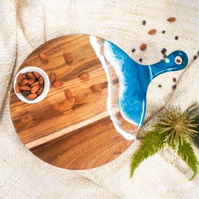 Round Acacia Resin Cheese Paddle Ocean Vibes 43x30x1.6cm/Product Detail/Diningware