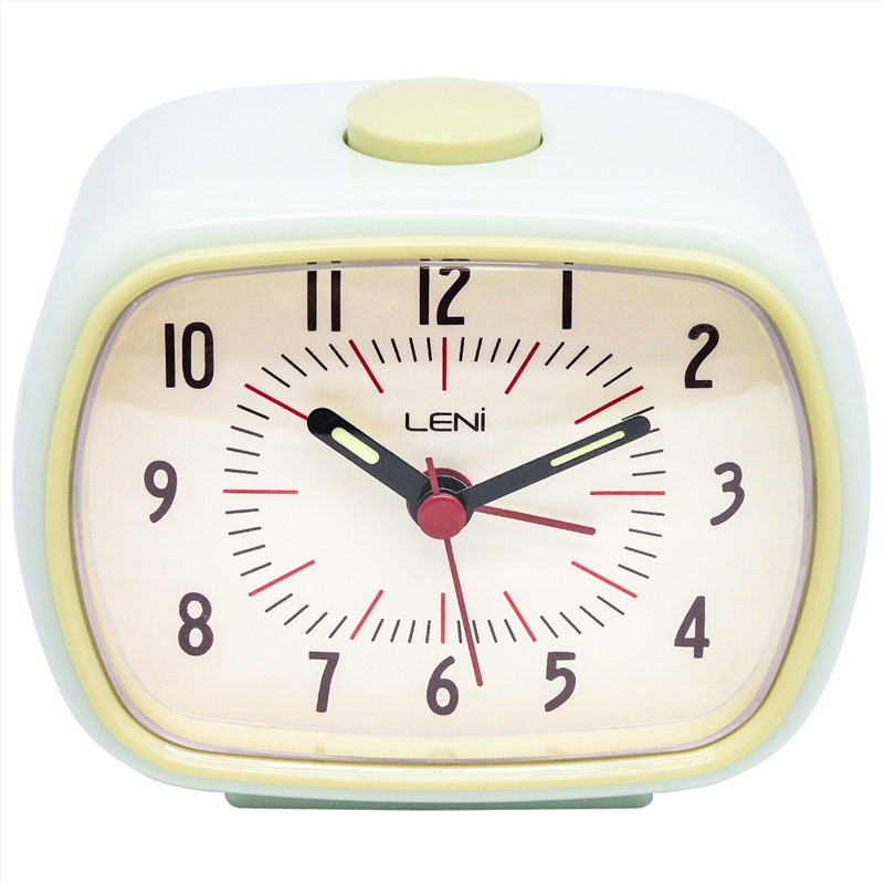 Leni Retro Alarm Clock 9x11x6cm - Hint of Mint/Product Detail/Clocks