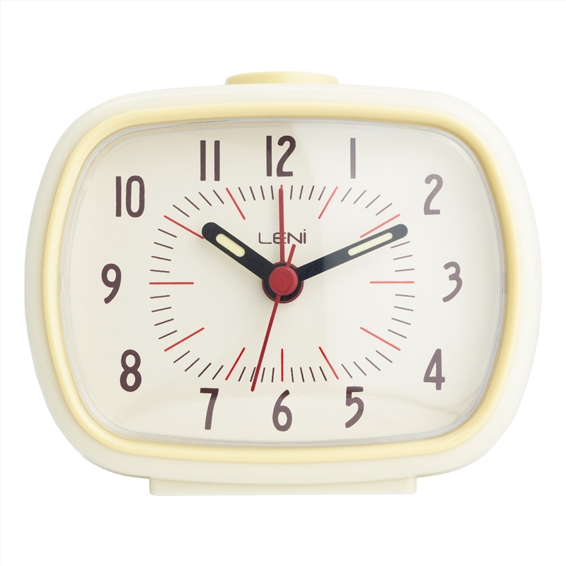 Leni Retro Alarm Clock 9x11x6cm - Ivory/Product Detail/Clocks
