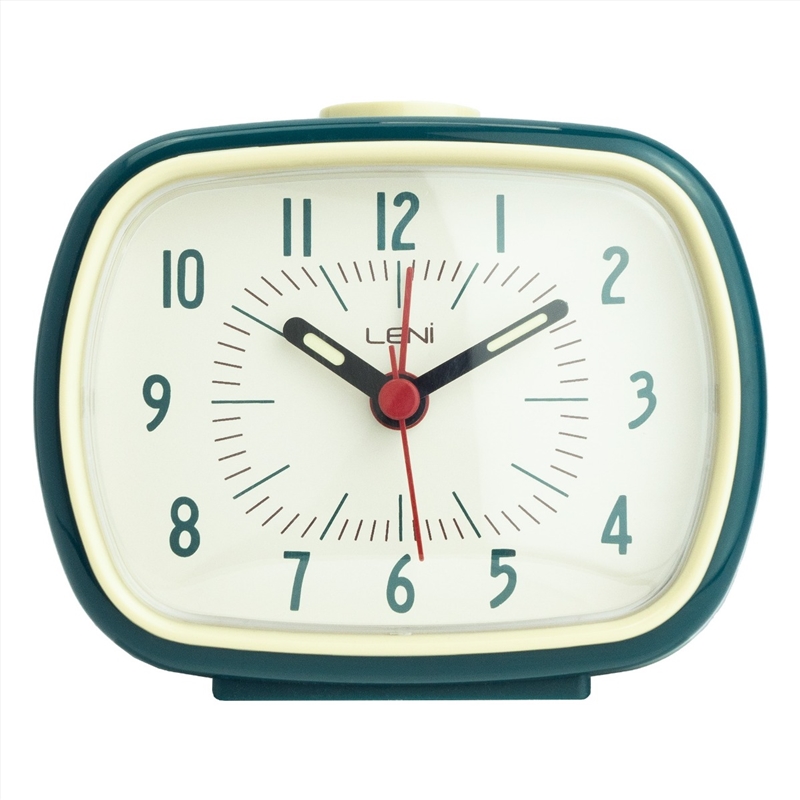 Leni Retro Alarm Clock 9x11x6cm - Peacock/Product Detail/Clocks