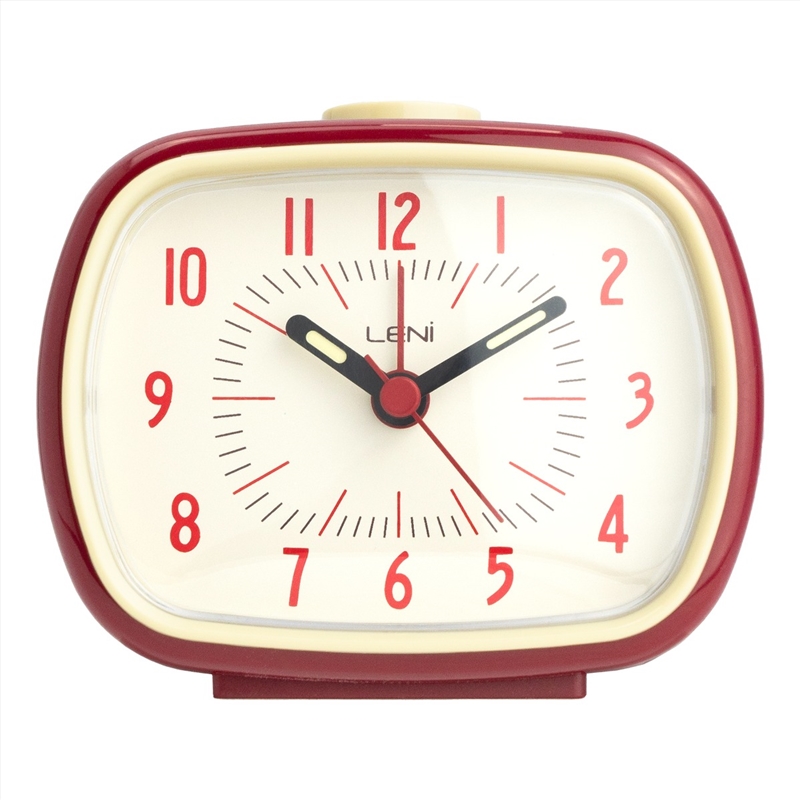 Leni Retro Alarm Clock 9x11x6cm - Red/Product Detail/Clocks