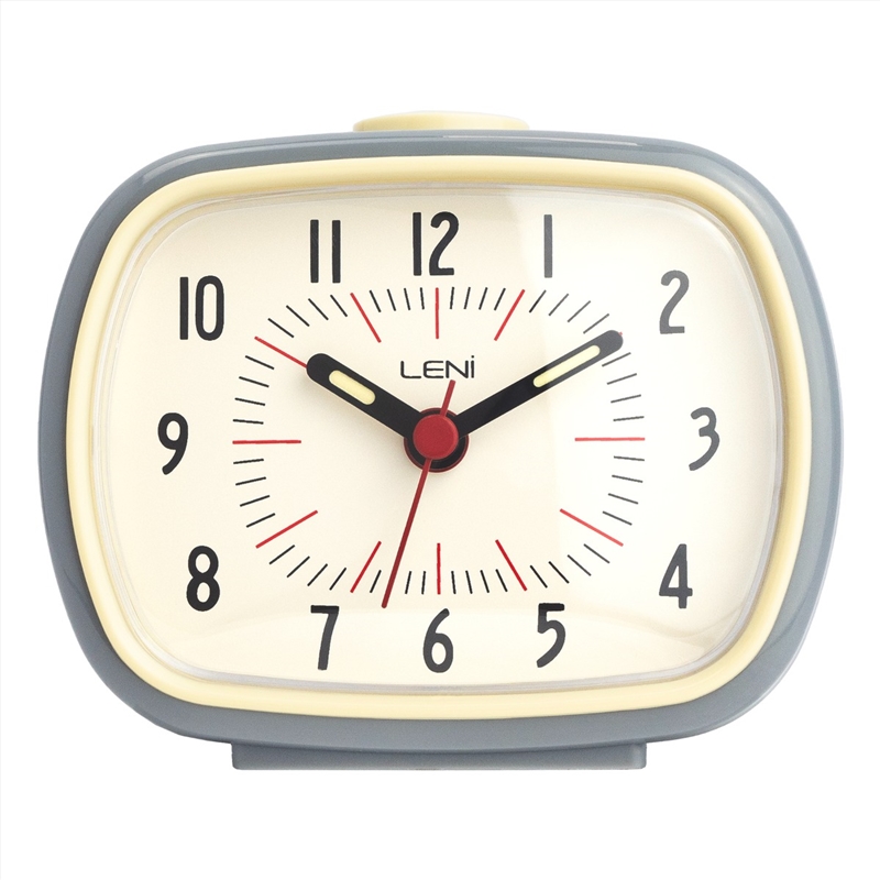 Leni Retro Alarm Clock 9x11x6cm - Slate Grey/Product Detail/Clocks