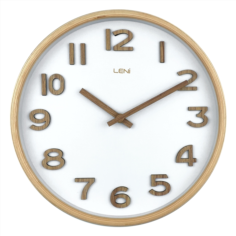Leni Tilia Wall Clock 25.5cm - White/Product Detail/Clocks
