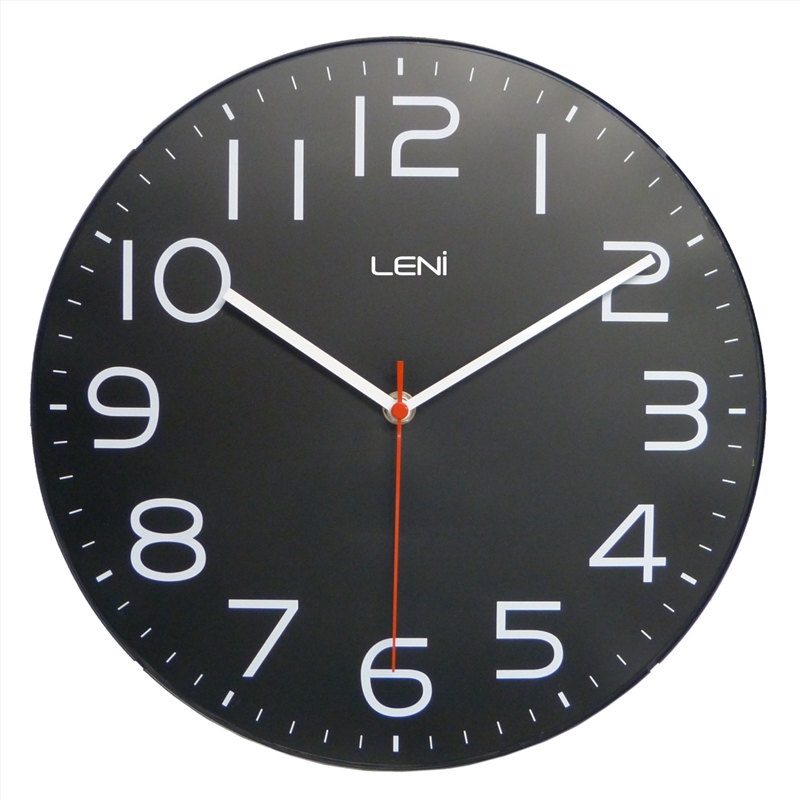 Leni Classic Wall Clock 30cm - Black/Product Detail/Clocks