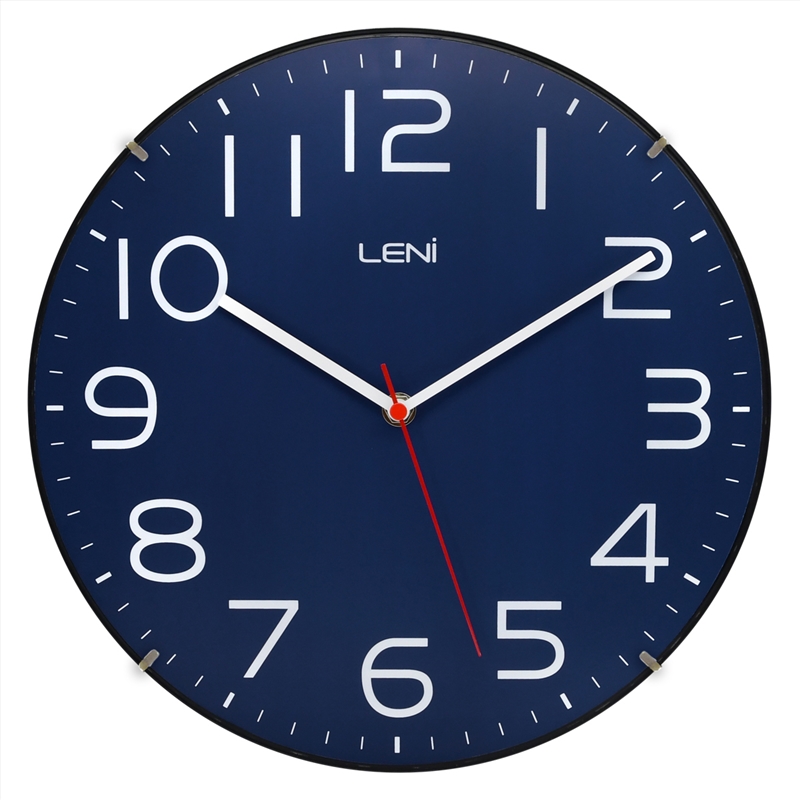 Leni Classic Wall Clock 30cm - Navy/Product Detail/Clocks