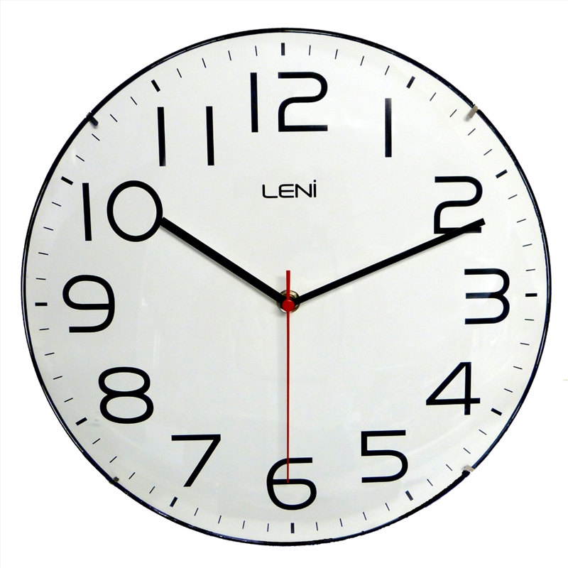 Leni Classic Wall Clock 30cm - White/Product Detail/Clocks