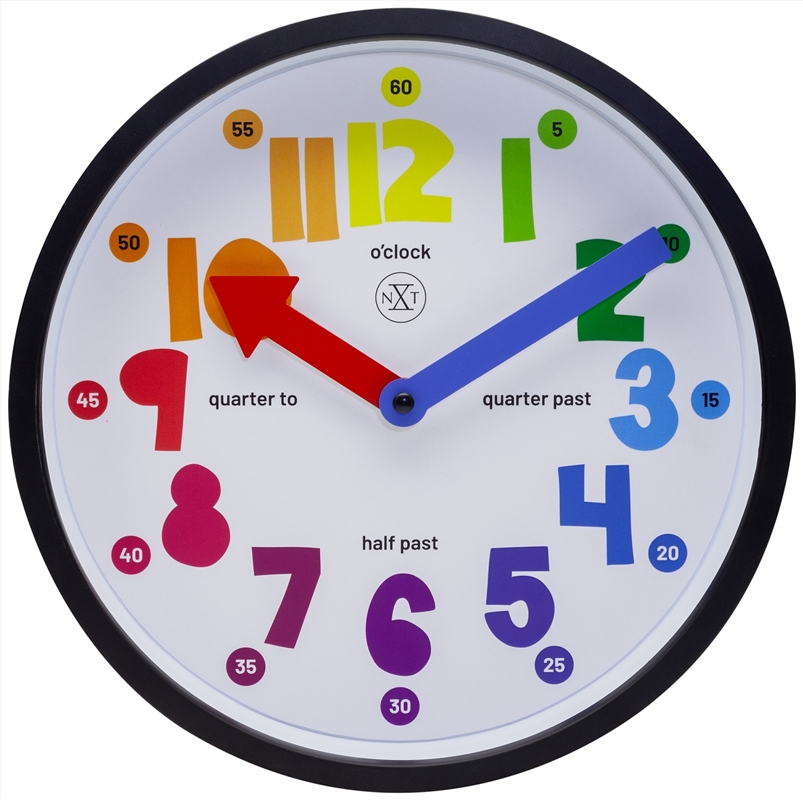 NeXtime Sophia Learn The Time Wall Clock 26cm - Multicolour/Product Detail/Clocks