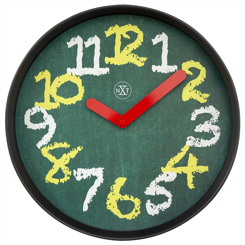 NeXtime Chalkboard Wall Clock 30cm - Green/Product Detail/Clocks