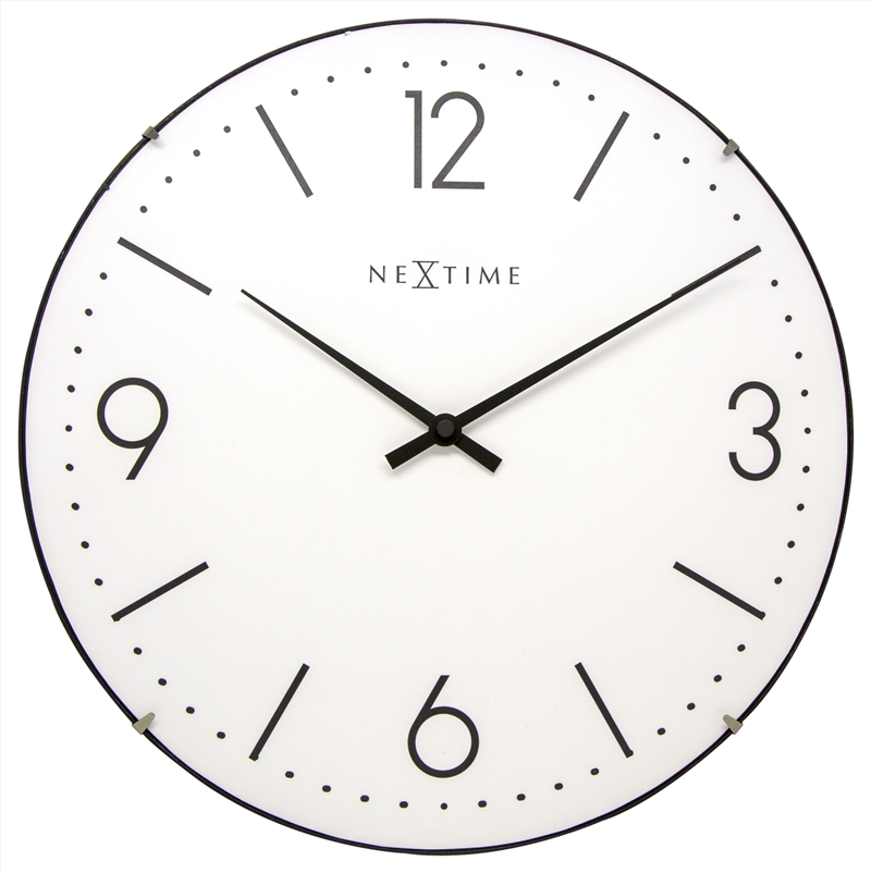 NeXtime Basic Dome Wall Clock 35cm - White/Product Detail/Clocks