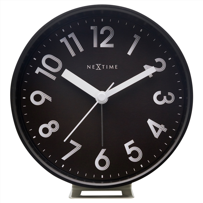 NeXtime Reflect Alarm Clock with Night Light12.5x13x5.5cm - Black/Product Detail/Clocks