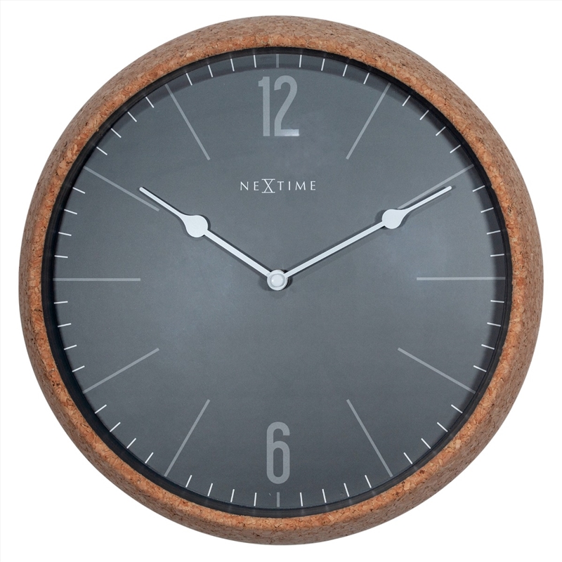 NeXtime Cork Wall Clock 30cm - Grey/Product Detail/Clocks