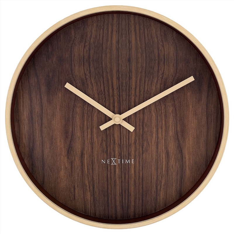 NeXtime Oslo Wall Clock 30cm - Dark Brown/Product Detail/Clocks