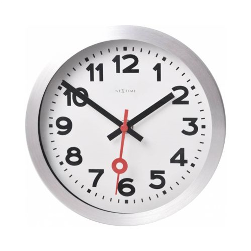 NeXtime Station Number Clock 19cm - White/Product Detail/Clocks