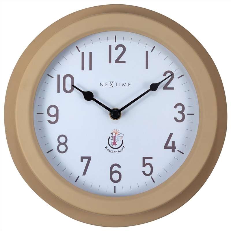 NeXtime Poppy Outdoor Wall Clock 22cm - Brown/Product Detail/Clocks