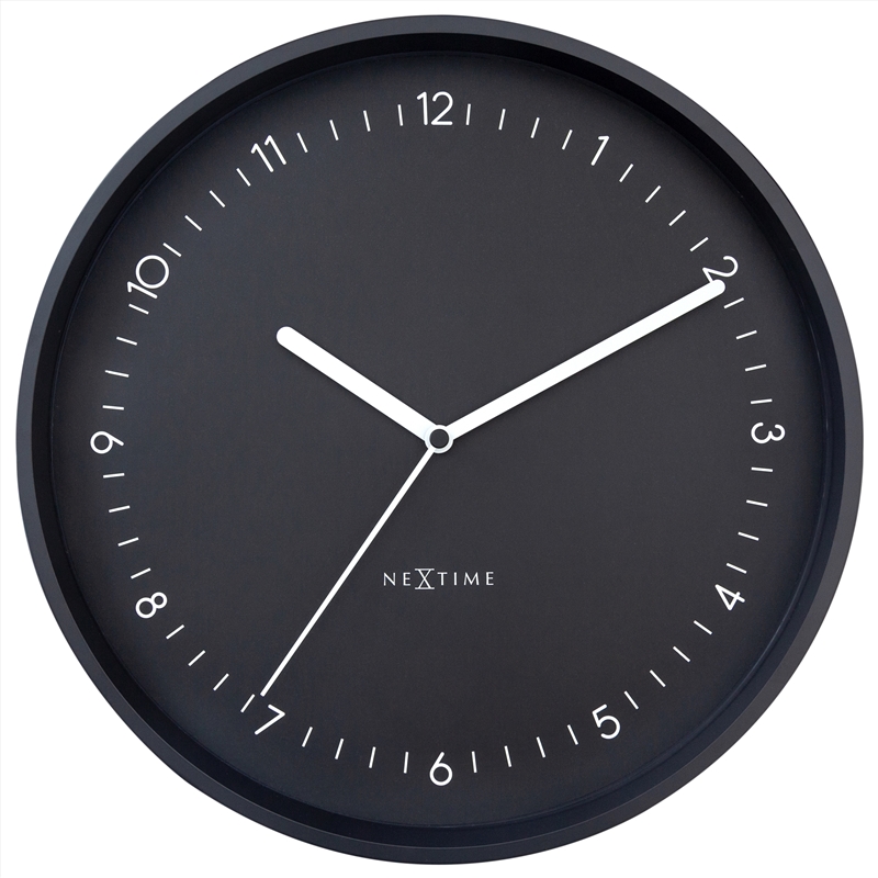 NeXtime Berlin Wall Clock 30cm - Black/Product Detail/Clocks