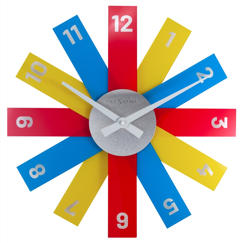 NeXtime Plexi Wall Clock 40cm - Multicolour/Product Detail/Clocks
