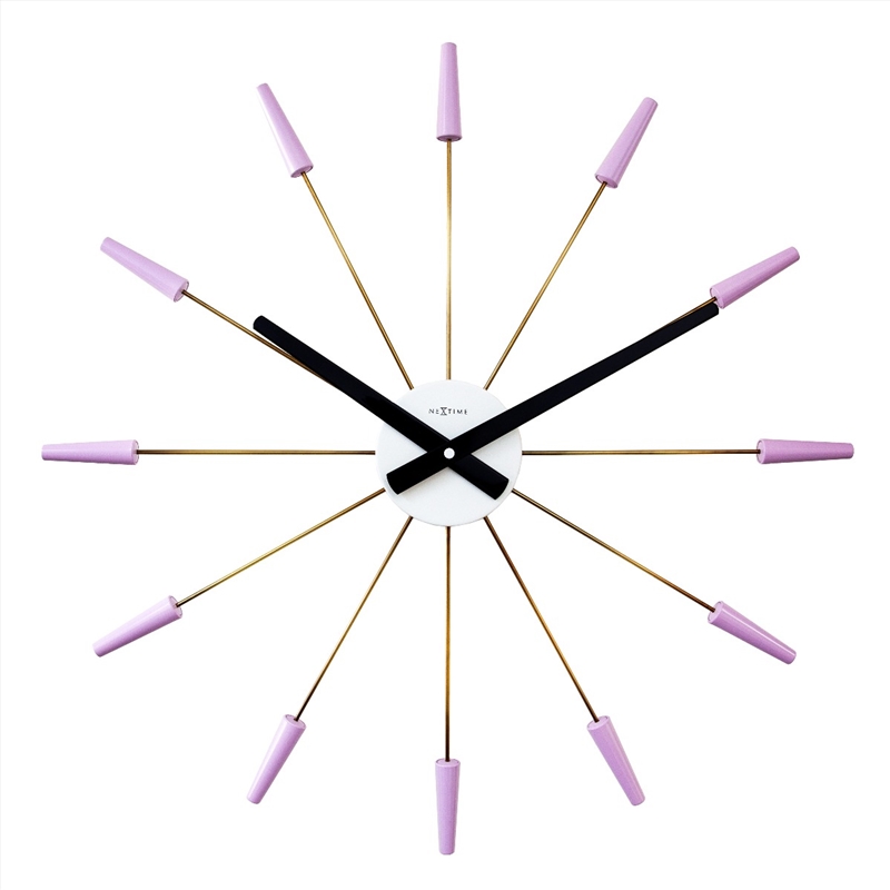 NeXtime Plug-Inn Stainless Steel Wall Clock 58cm - Lavender/Product Detail/Clocks