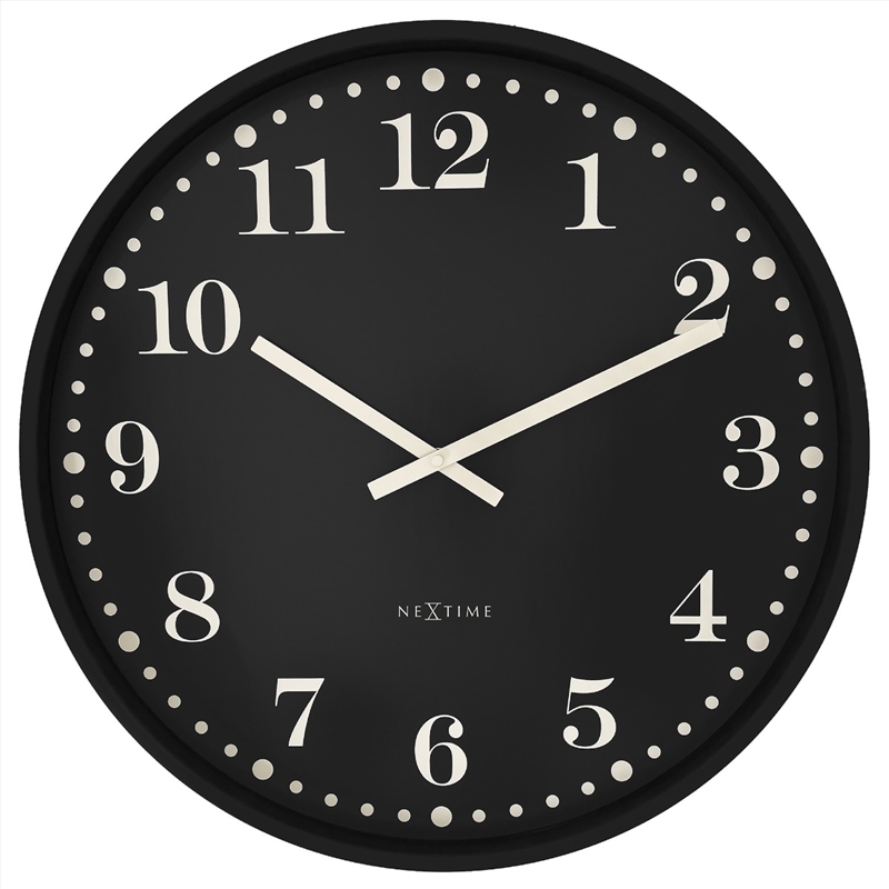 NeXtime Dickens Large Wall Clock 50cm - Black/Product Detail/Clocks