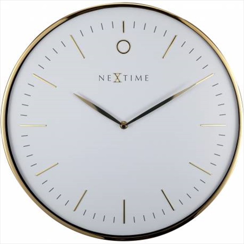 NeXtime Glamour Wall Clock 40cm - Gold and White/Product Detail/Clocks