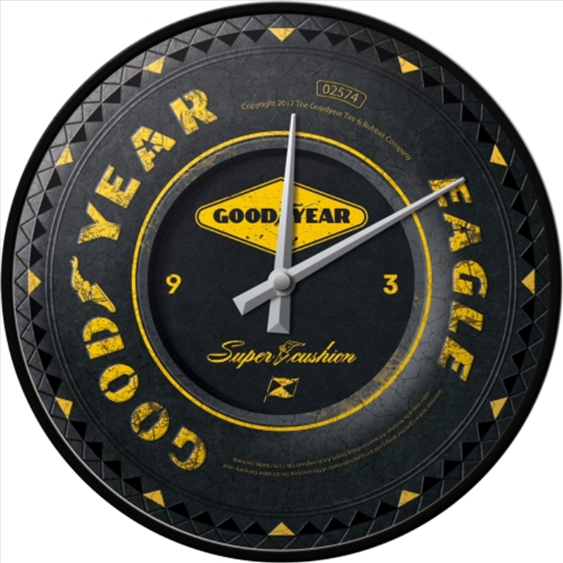 Nostalgic-Art Wall Clock Goodyear Wheel 30cm/Product Detail/Clocks