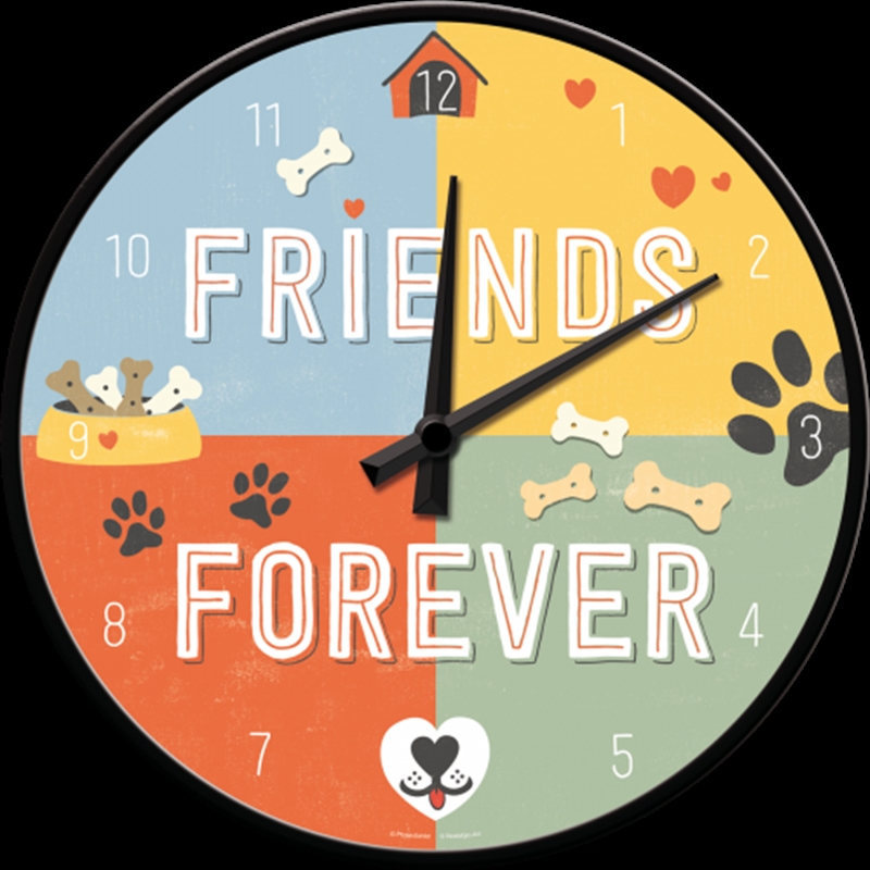 Nostalgic-Art Wall Clock Friends Forever 30cm/Product Detail/Clocks