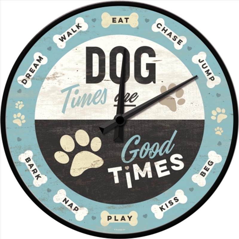 Nostalgic-Art Wall Clock Dog Times 30cm/Product Detail/Clocks