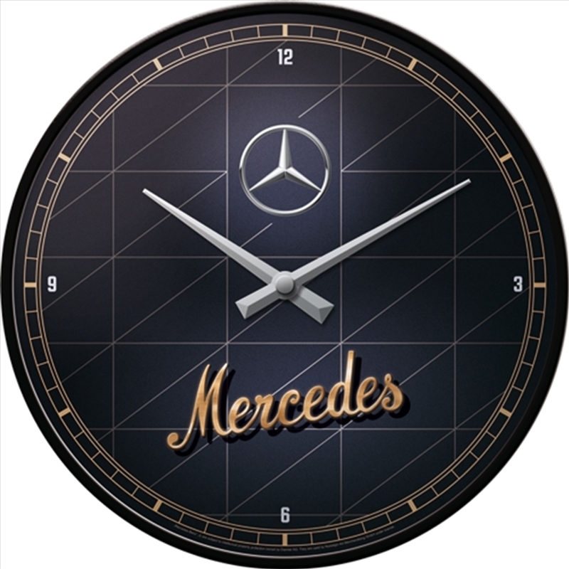 Nostalgic-Art Wall Clock Mercedes-Benz - Silver & Gold 30cm/Product Detail/Clocks