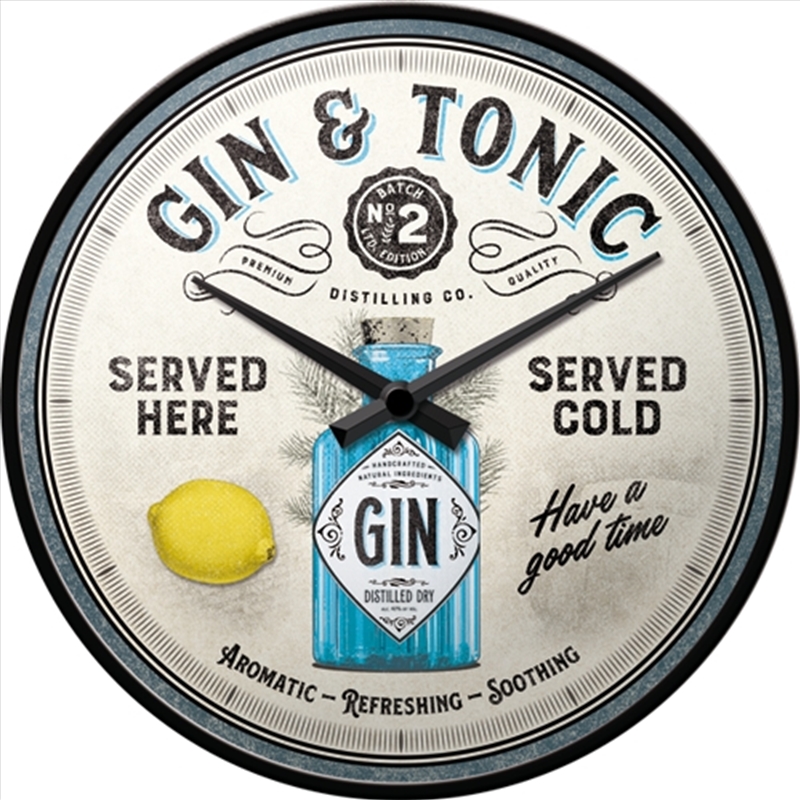 Nostalgic-Art Wall Clock Gin & Tonic 30cm/Product Detail/Clocks