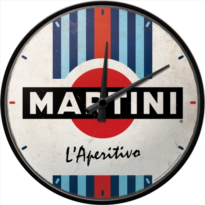 Nostalgic-Art Wall Clock Martini L'Aperitivo Racing Stripes 30cm/Product Detail/Clocks