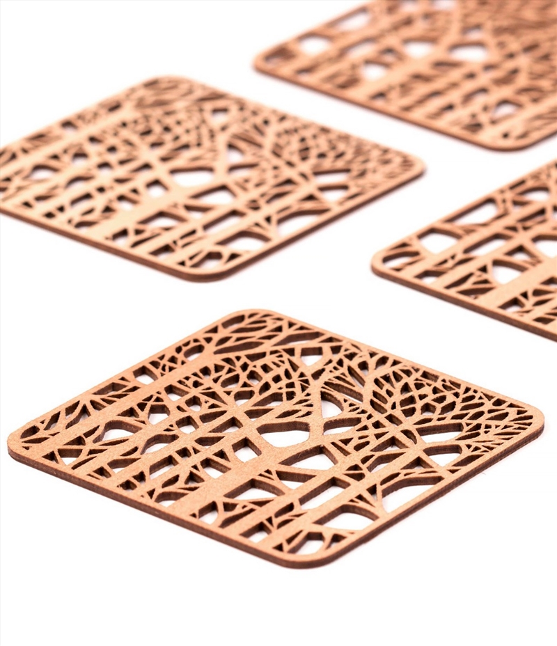 Wooden Coaster Forest 10x10x0.3cm/Product Detail/Drinkware