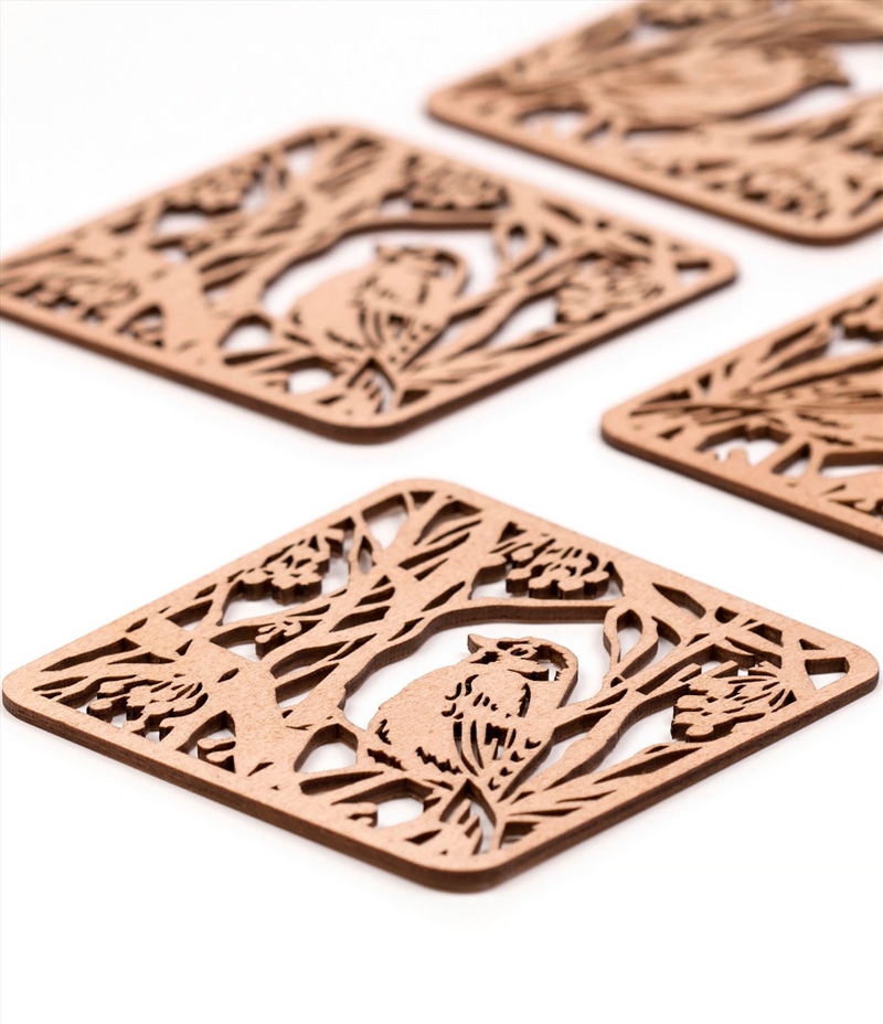 Wooden Coaster Large Bird 10x10x0.3cm/Product Detail/Drinkware