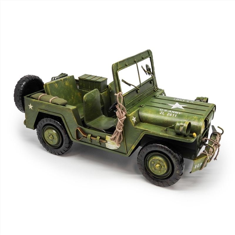 Army Jeep Car Metal Collectable - Green 38x17x18cm/Product Detail/Collectables