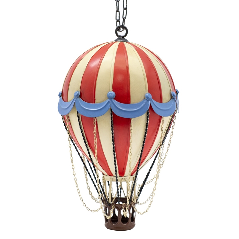 Small Hot Air Balloon Metal Collectable - Red and White 32x21x21cm/Product Detail/Collectables