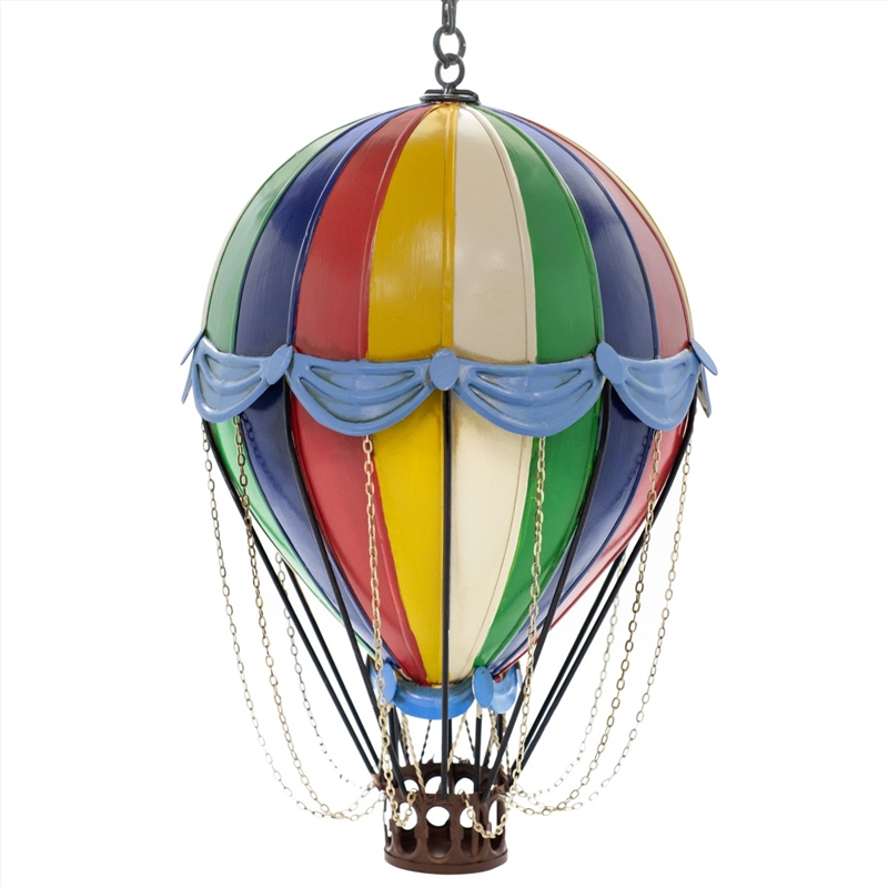 Medium Hot Air Balloon Metal Collectable - Rainbow 40x27x27cm/Product Detail/Collectables