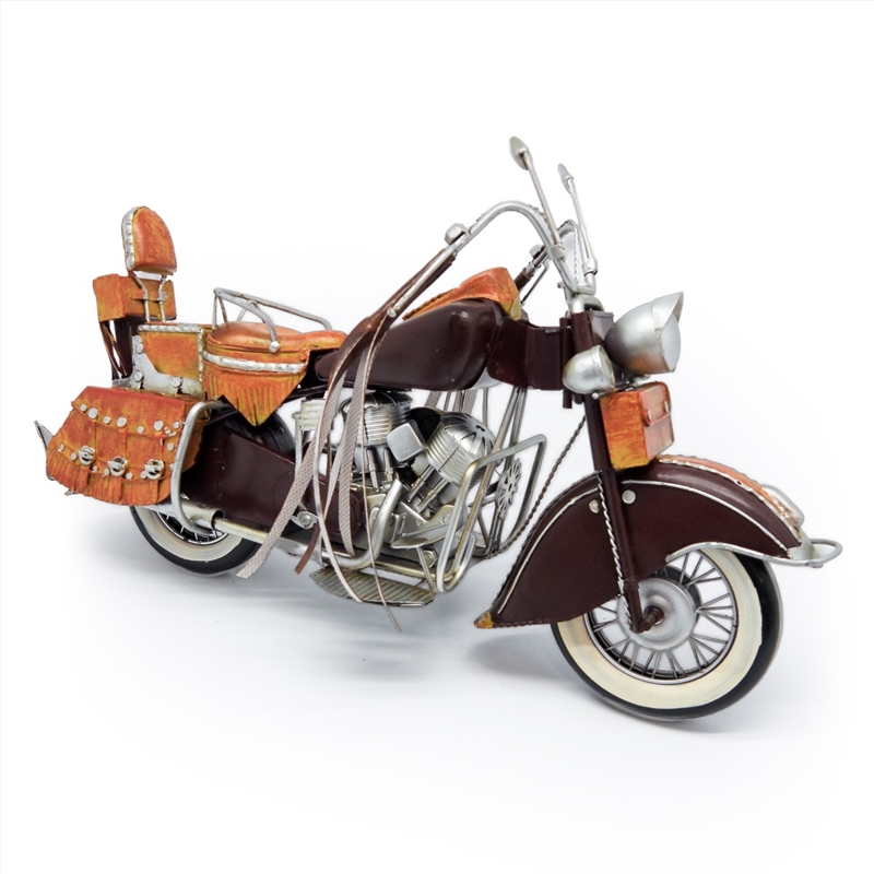 Motorbike with Leatherette Handles Metal Collectable 36x15x22cm/Product Detail/Collectables