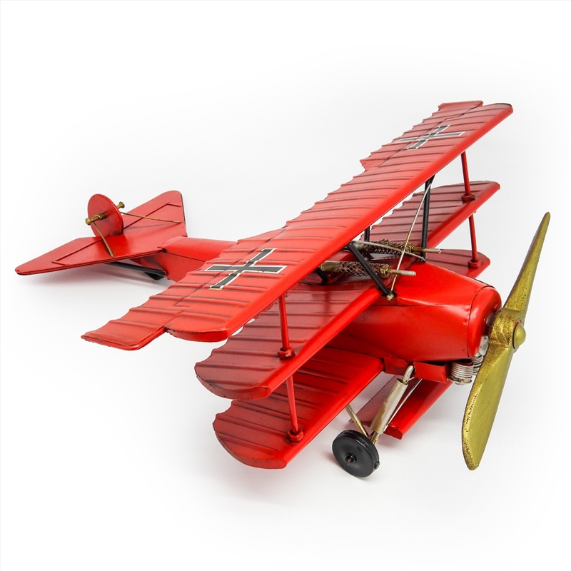 Red Baron Plane Metal Collectable - Red 37.5x39x14.5cm/Product Detail/Collectables