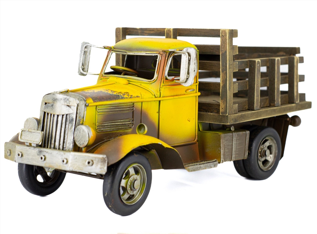 Rustic Farm Truck Metal Collectable - Yellow 39x16x18cm/Product Detail/Collectables