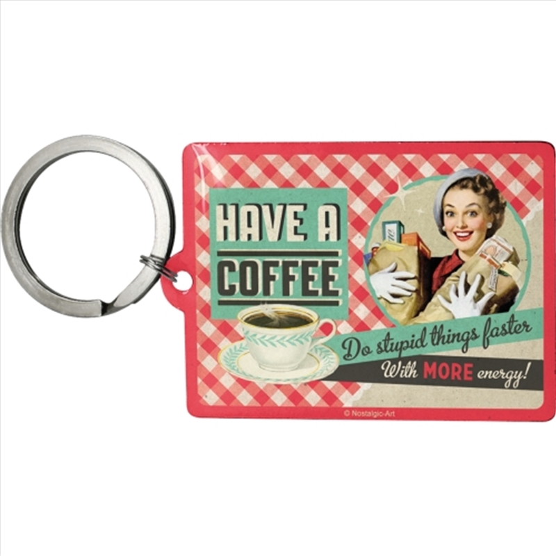 Nostalgic-Art Keyring Square Have a Coffee 6x4.5x0.5cm/Product Detail/Keyrings