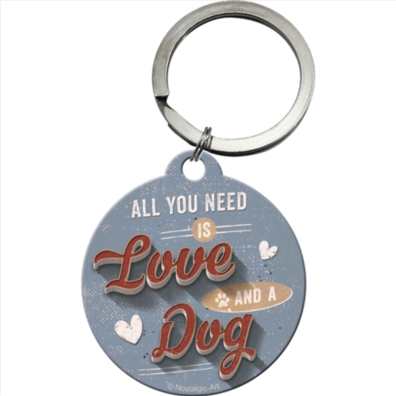 Nostalgic-Art Keyring Round Love Dog 7.5x4x0.3cm/Product Detail/Keyrings