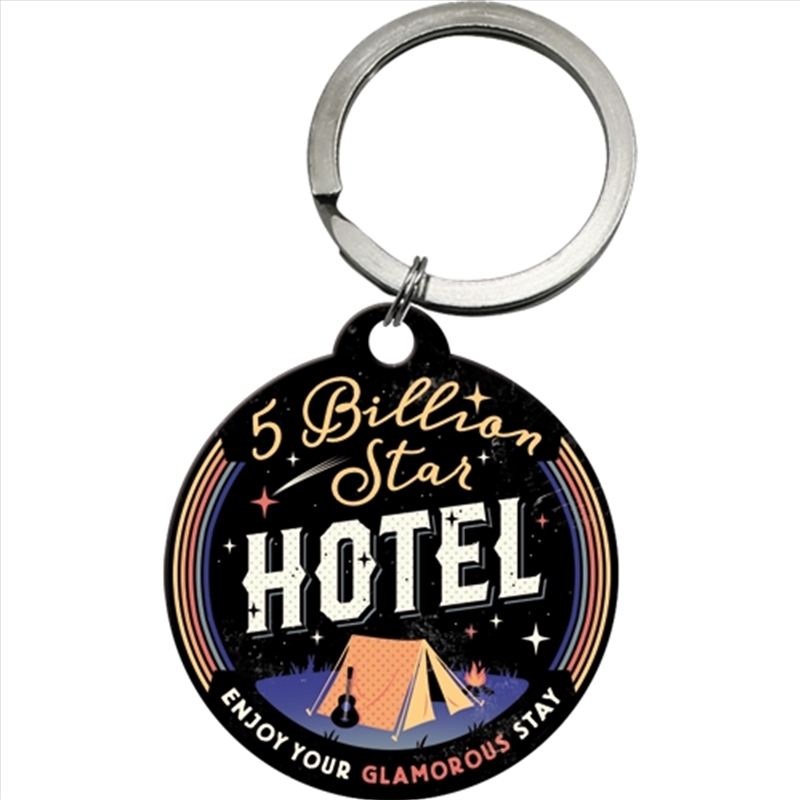 Nostalgic-Art Keyring Round 5 Billion Star Hotel 7.5x4x0.3cm/Product Detail/Keyrings