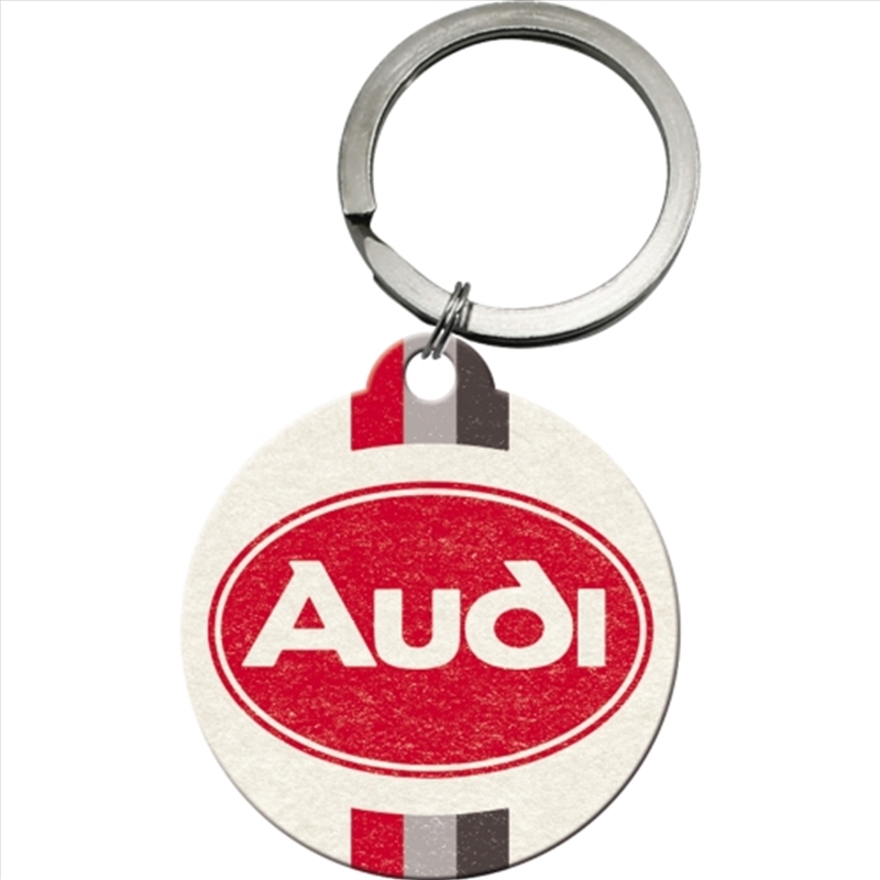 Nostalgic-Art Keyring Round Audi Logo 7.5x4x0.3cm/Product Detail/Keyrings