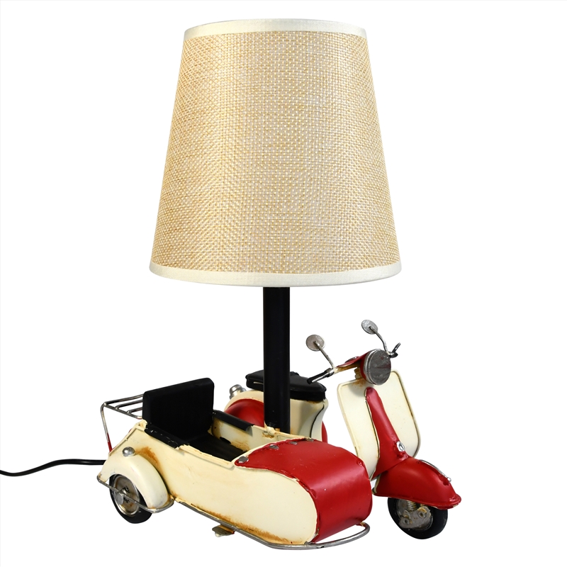 USB powered LED Lamp Scooter and Sidecar - Red 18x15x26cm/Product Detail/Lighting