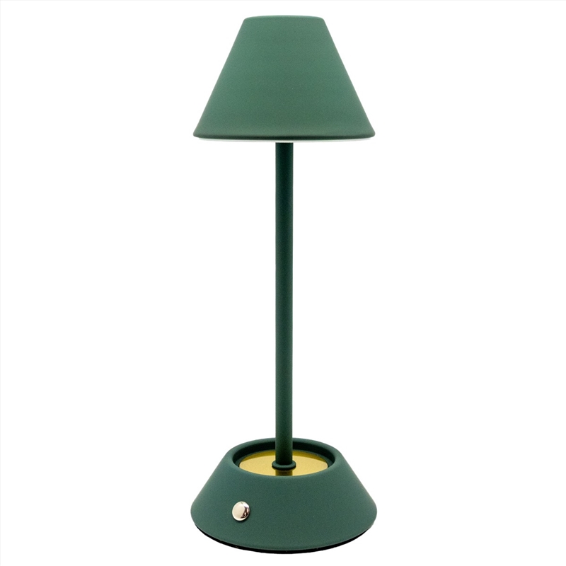 Rechargeable LED Table Lamp with Cone Shade 10x10x28cm - Matt Green/Product Detail/Lighting