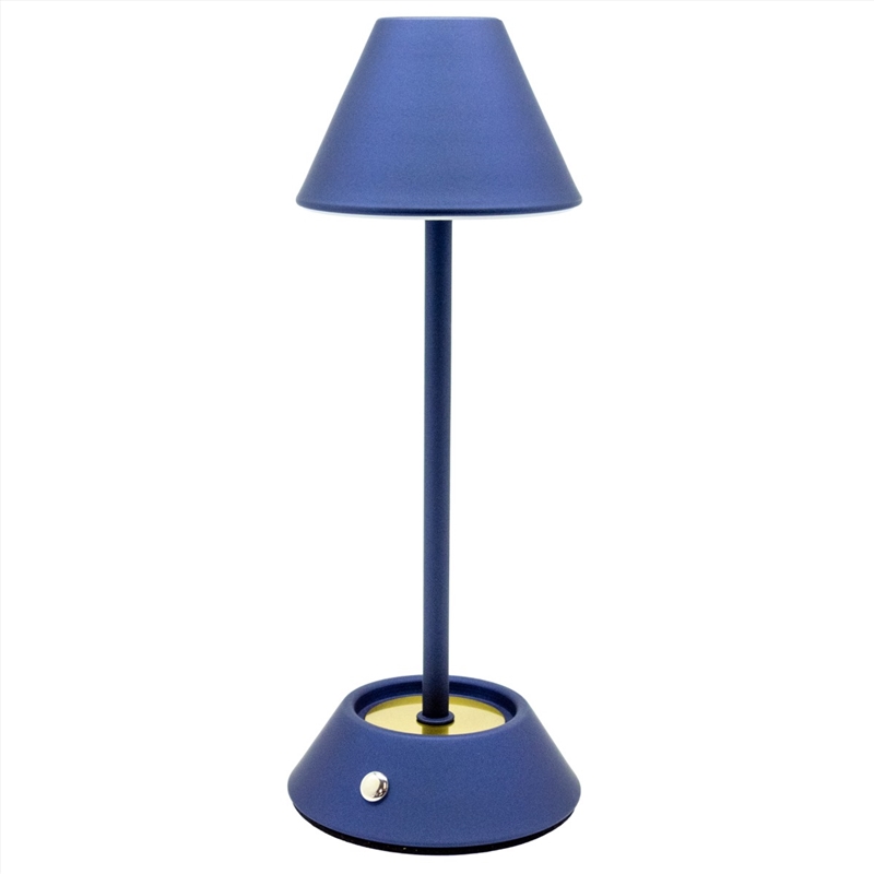 Rechargeable LED Table Lamp with Cone Shade 10x10x28cm - Matt Blue/Product Detail/Lighting