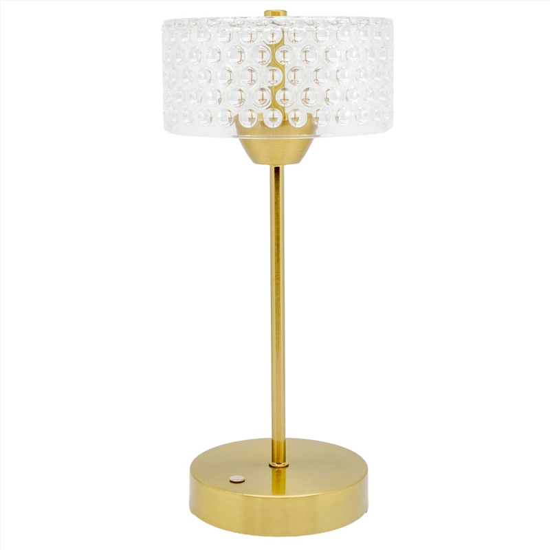 Rechargeable LED Table Lamp with Acrylic Drum Shade 15x15x32cm/Product Detail/Lighting