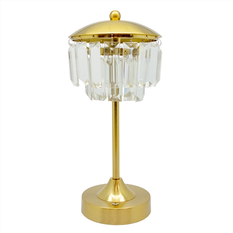 Rechargeable LED Table Lamp with Crystals 14x14x31cm/Product Detail/Lighting