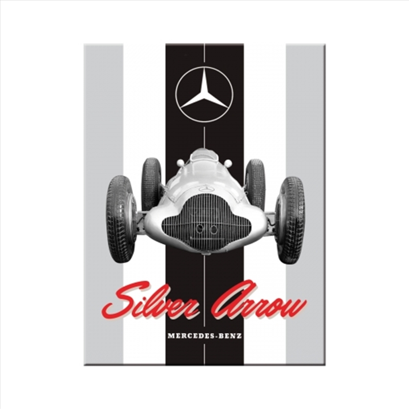 Nostalgic-Art Magnet Mercedes-Benz Silver Arrow 6x8x0.2cm/Product Detail/Stationery