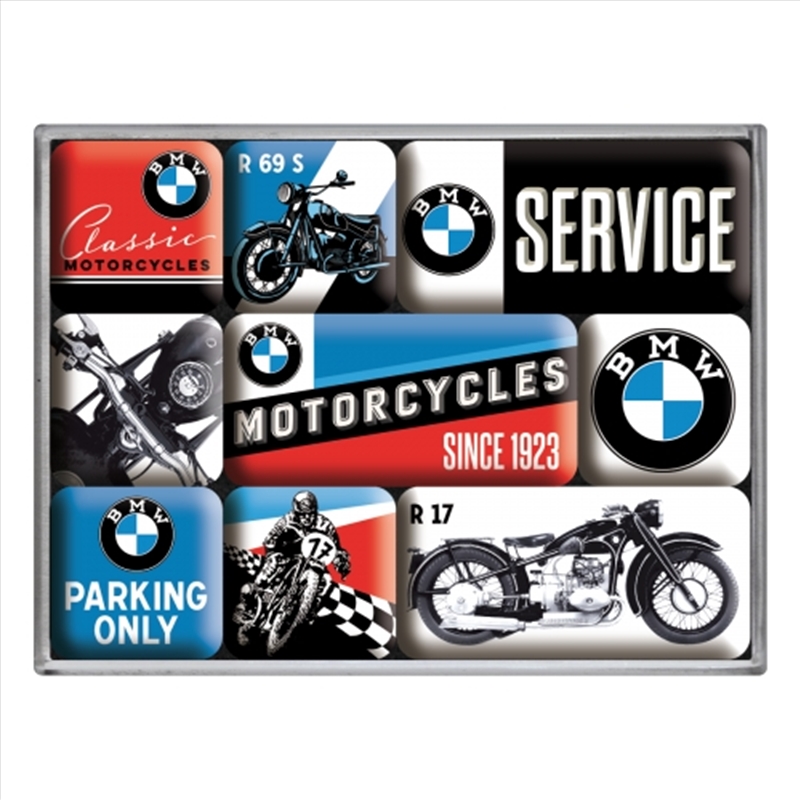 Nostalgic-Art 9pc Magnet Set BMW Motorcycles 7x9.3x2cm/Product Detail/Stationery