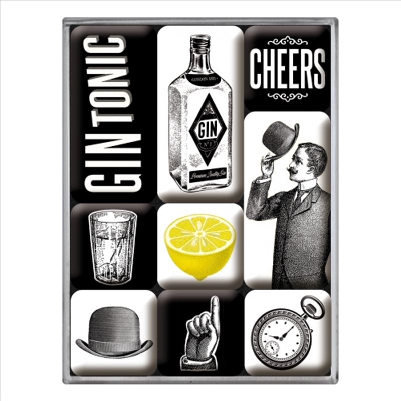 Nostalgic-Art 9pc Magnet Set Gin & Tonic 7x9.3x2cm/Product Detail/Stationery